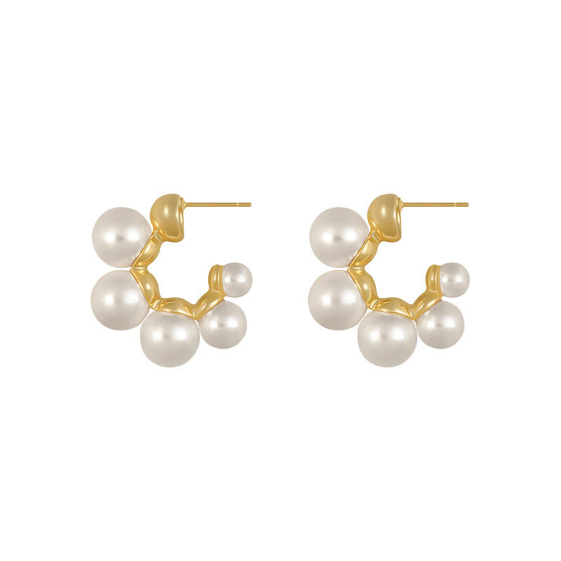 C-SHAPED DANGLE EARRINGS